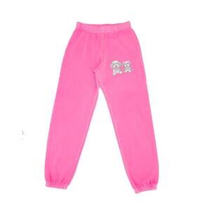 NEW FIREHOUSE girls pup party sweatpants in neon pink
